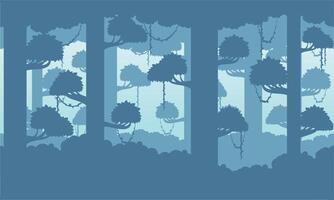 Rain Forest Nature Game Background vector