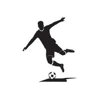 Striking Soccer Player Silhouette Design for Sports Artwork vector