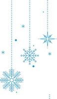 Christmas snowflakes creating festive winter vector