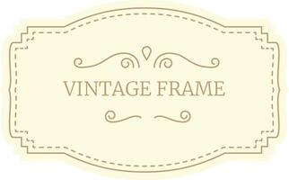 Adorned with elegant swirls, this vintage frame exudes class and style, perfect for adding old fashioned charm to projects like invitations, wedding stationery, and crafts vector