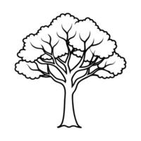 Tree outline illustration vector