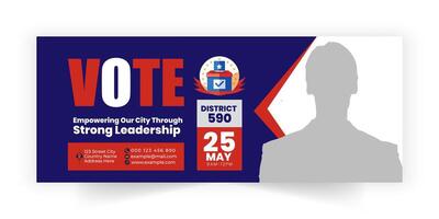 Political Election Web Banner Design Template vector
