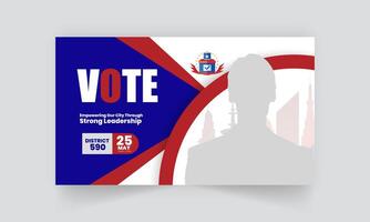 a vote poster with a silhouette of a man vector