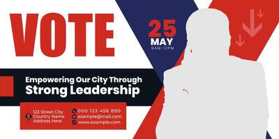 The Unique Layout of Election Banner Design. vector