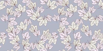 Seamless elegant pattern featuring maple leaves. The soft, pastel leaves create a natural, elegant design perfect for fabric, wallpaper, and stationery vector