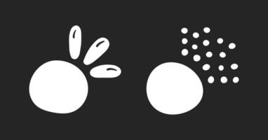 Doodle circle brackets for quotation with sparkle ray elements. Hand drawn round line frame for title headline illustration. Speech bubble blob for dialog vector