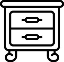 Drawer Icon. Filling cabinet icon vector