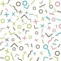 Abstract memphis pattern style design background vector