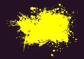 Abstract background with a hand painted yellow grunge splatter design vector