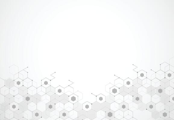 Abstract hexagonal molecular structures in technology background and science style. Medical design