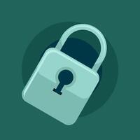 Flat illustration computer security from attacking virus vector
