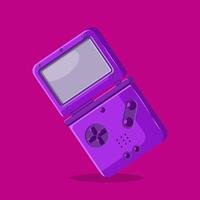Flat illustration purple classic game with analog button vector