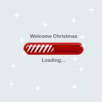 Flat illustration welcome christmas loading vector