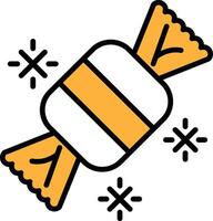 A candy wrapper with a white stripe and orange stripe vector