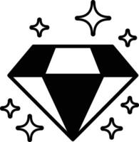 Illustration of diamonds and sparkles in line drawing style vector