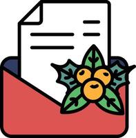A red envelope with a white piece of paper and a green leafy decoration on it vector