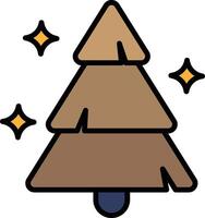 A tree with a star on top and a star on the bottom vector
