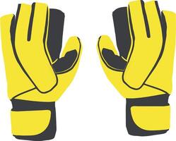 Yellow gloves on a white background vector
