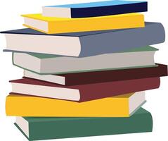 A stack of books on a white background vector