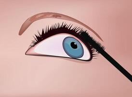 How to apply mascara vector