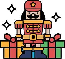 A man dressed in a red costume with a red hat vector