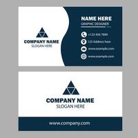 Blue color business card design vector