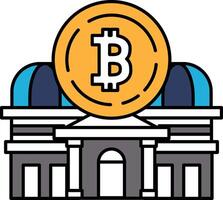 A building with a large B on it vector