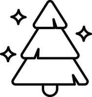 A tree with a star on top and a star on the bottom vector