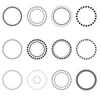 Hand drawn circle dot badge Bundle vector