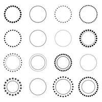 dotted loading rounded shape vector