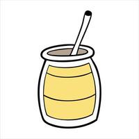 A witch's cauldron with a potion vector
