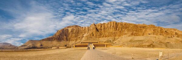 Temple of Queen Hatshepsut, View of the temple in the rock in Egypt photo