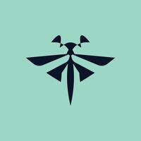 Abstract sci-fi mantis symbol emblem vector