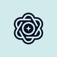 Abstract sci-fi star symbol emblem vector