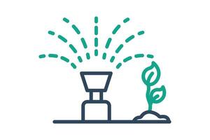 Sprinkler icon. line icon style. icon related to gardening. gardening tools elements illustration vector