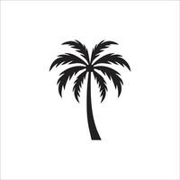 Palm trees silhouettes tropical summer. Palm tree icon. vector