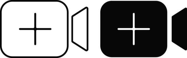 Add icon set. Import visual content. Upload media file. vector