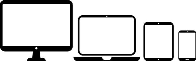 Devices icons set. responsive web design. Device web icon collection vector