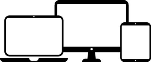 Responsive digital devices icon set. responsive web design icon symbol vector