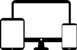 digital devices icon and responsive web design icon set. Responsive digital devices icon. Electronic device sign vector