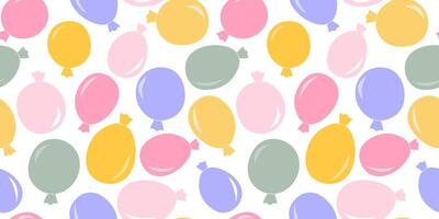 Seamless pattern with colorful balloons. Festive print. vector