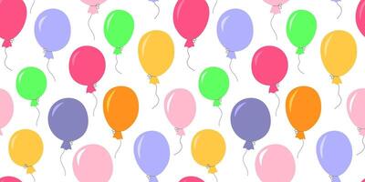 Seamless pattern with colorful balloons. Festive fun print. vector