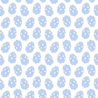 Easter Eggs patterned Flowers and wavy lines Seamless Pattern. Easter greeting background concept Isolated Illustration Wrapping, wallpaper or web, poster, banner, brochures, price tag, label vector