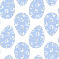 Abstract hand drawn ornament Ester Eggs Seamless Pattern. Easter Greeting background texture concept. Isolated illustration Wrapping, cards, poster, banner, leaflet or web promo, label, booklet vector