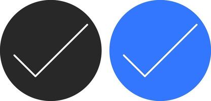 Approved icon set. accept icon symbol. Checked or checkmark sign vector