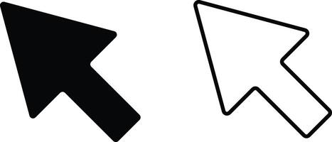 Click icon set. Arrow cursor. computer mouse click symbol vector