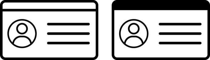 License icon set. Driver's license identification icon. Identification card. ID Badge Symbol. ID Card icon collection. vector