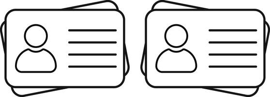 Set of ID Card icon. License icon set. Identification card. ID Badge Symbol. vector