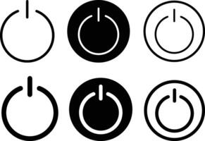 power off on icon set. power buttons. On off icon symbol. Start power sign. Switch on switch off icon. vector