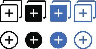 plus icon set. plus sign and minus sign. Add plus icon. Medical Plus icon symbol. vector